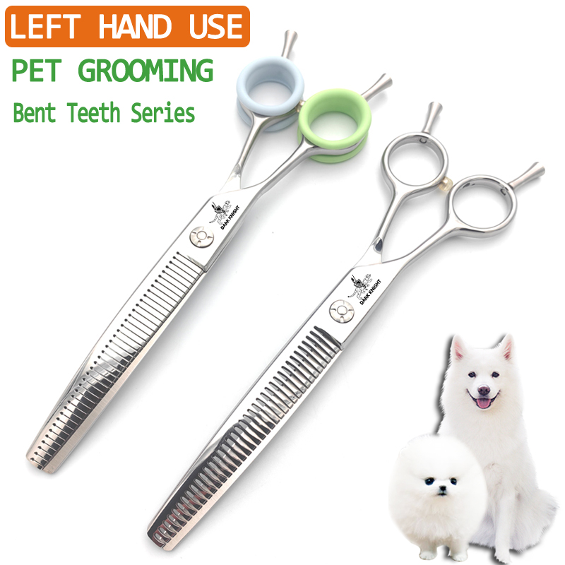 Professional Pet Grooming Scissors Curved - Professional Left Hand Pet Scissors 7'