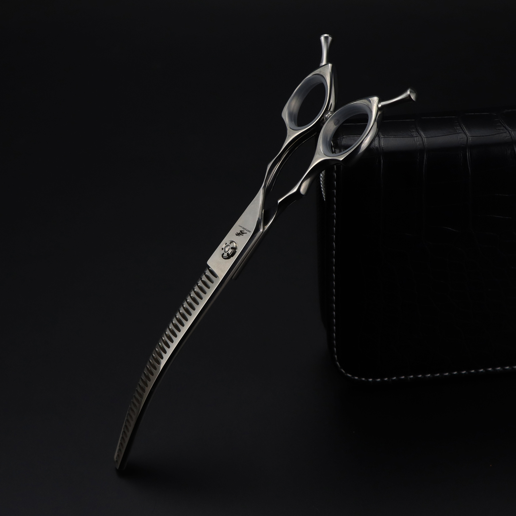 Professional Pet Grooming Scissors Curved - Chó Cong Mỏng Kéo 7.5 