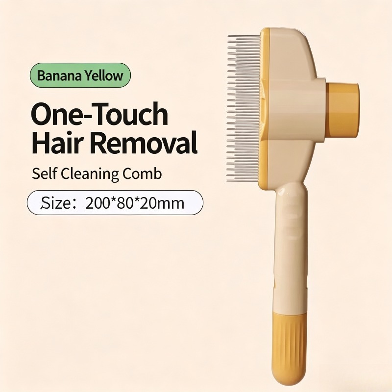 Slicker Brush Self Cleaning Pet Grooming - Pet Self Cleaning Slicker Brush Removes