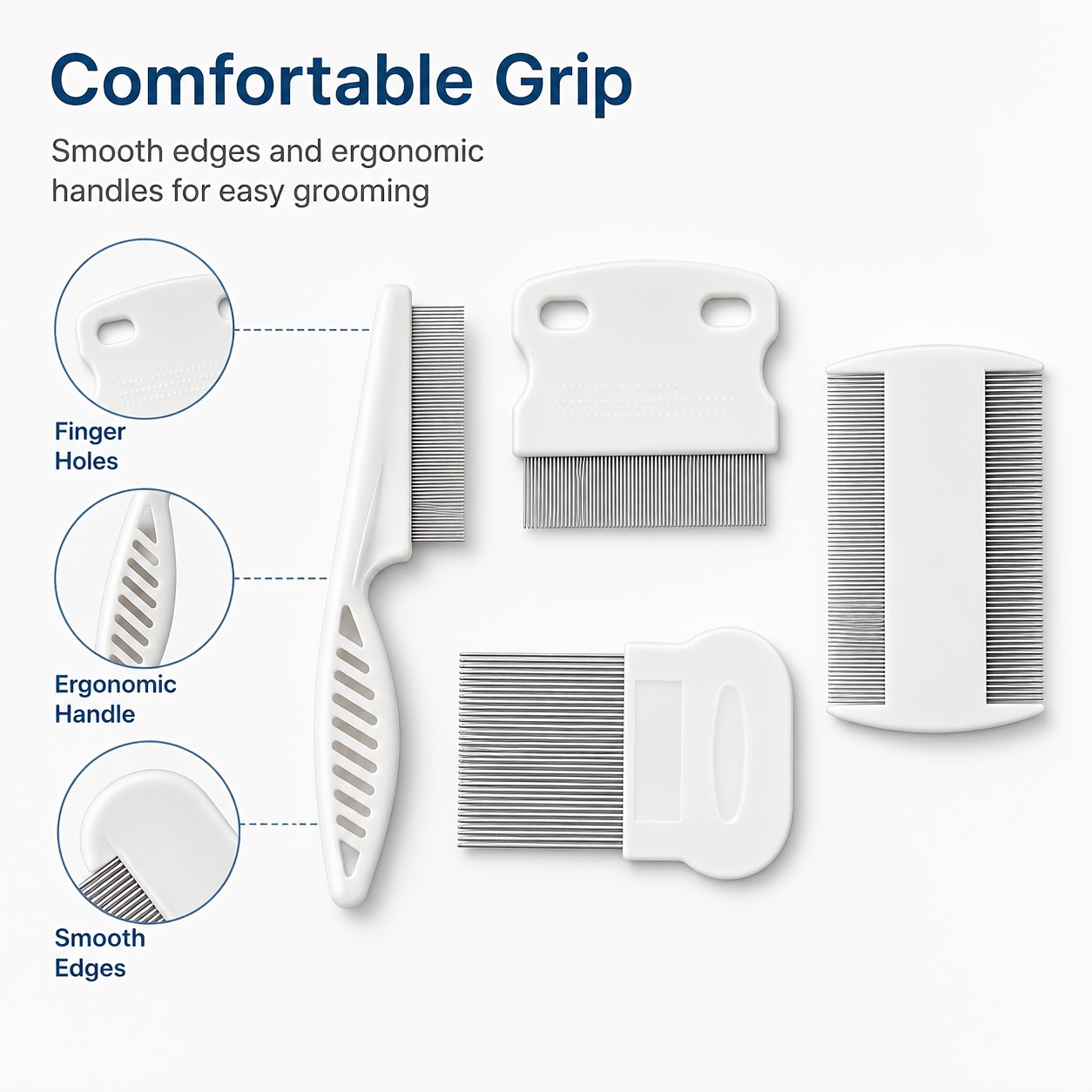 4PCS Pet Comb Flea Comb Fine-T - đánh giá và giá Flea Comb Fine Tooth Pet Tear Stain