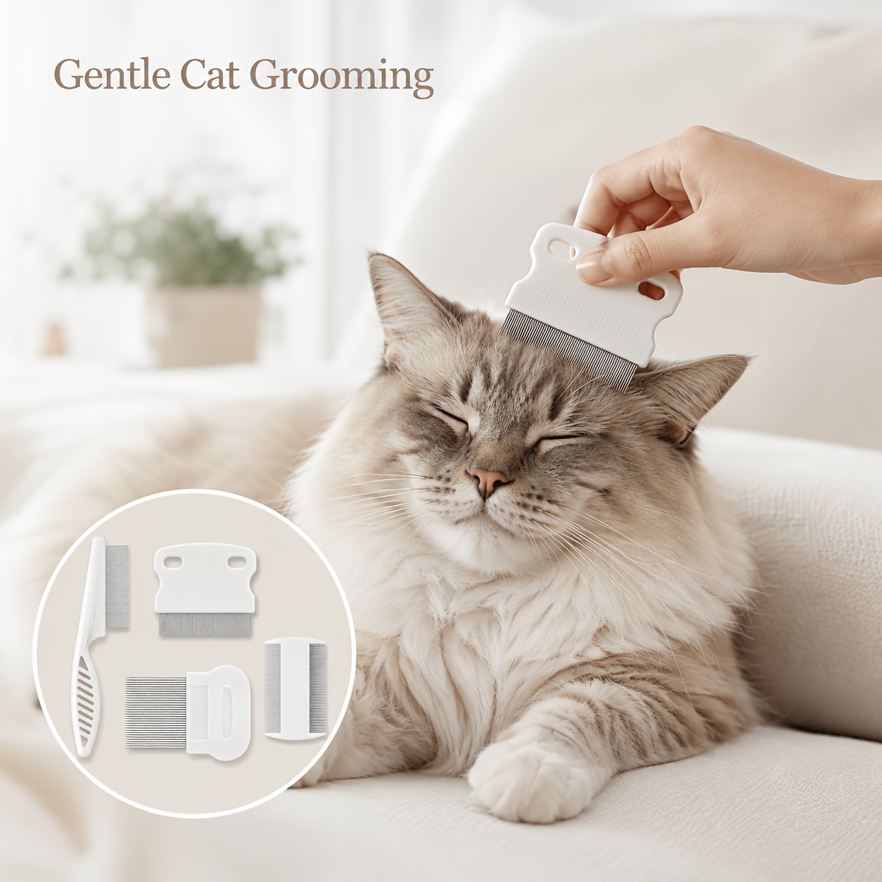 4PCS Pet Comb Flea Comb Fine-T - đánh giá và giá Flea Comb Fine Tooth Pet Tear Stain