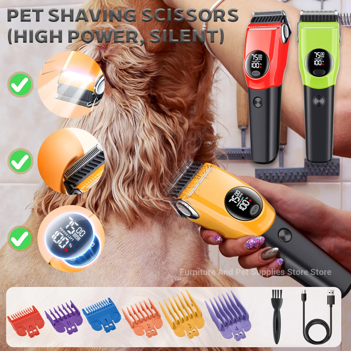 Electric Dogs Grooming Clipper - đánh giá và giá Cordless Dog Clippers Low Noise Grooming