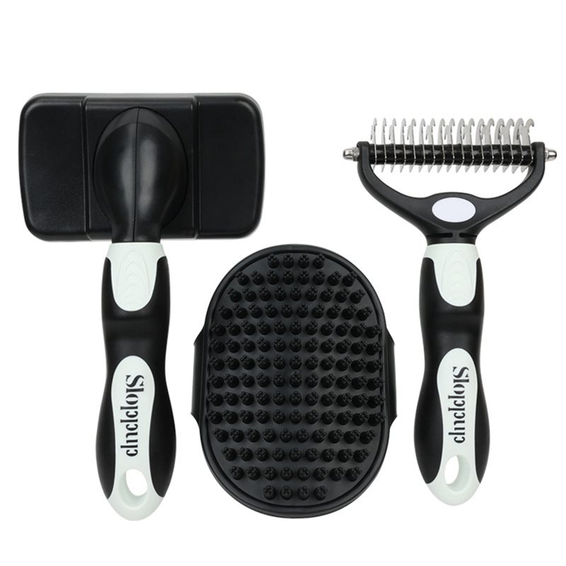 NEW HOT In Stock-3PCS For Dogs - đánh giá và giá Slicker Brush Self Cleaning Pet Grooming