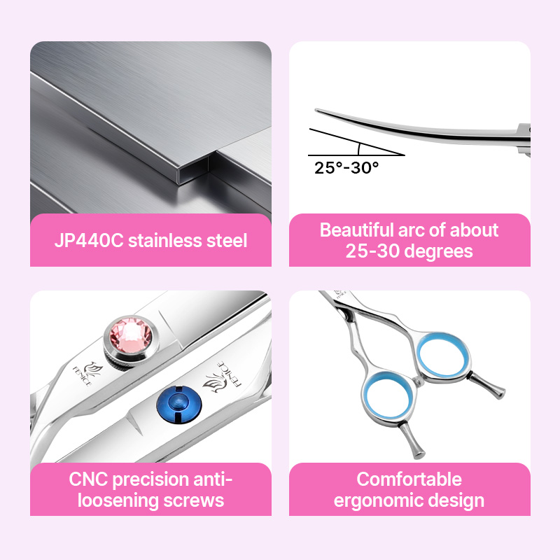 Fenice Professional Dog Groomi - đánh giá và giá Professional Pet Grooming Scissors Curved