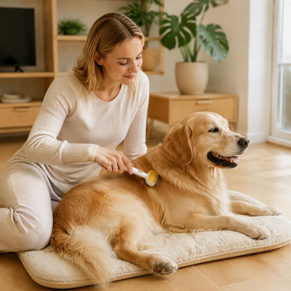 Self Slicker Brush Pet Detangl - đánh giá và giá Slicker Brush Self Cleaning Pet Grooming