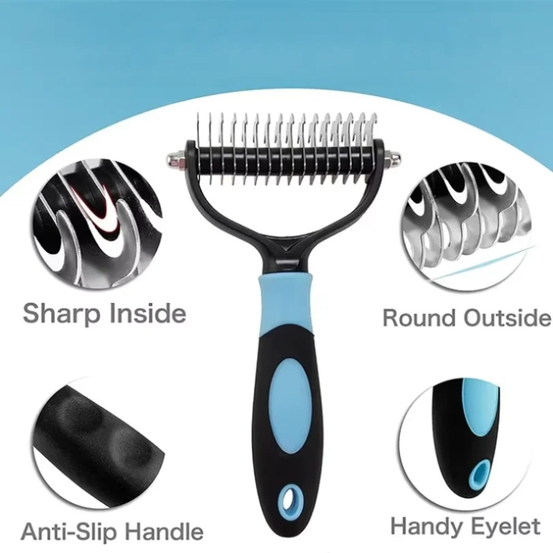 Professional Pet Deshedding Br - đánh giá và giá Undercoat Rake Dematting Tool Dog Shedding
