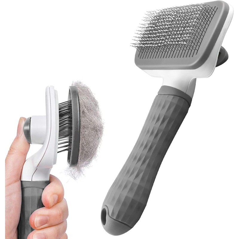 Self-cleaning Pet Hair Remove  - đánh giá và giá Slicker Brush Self Cleaning Pet Grooming