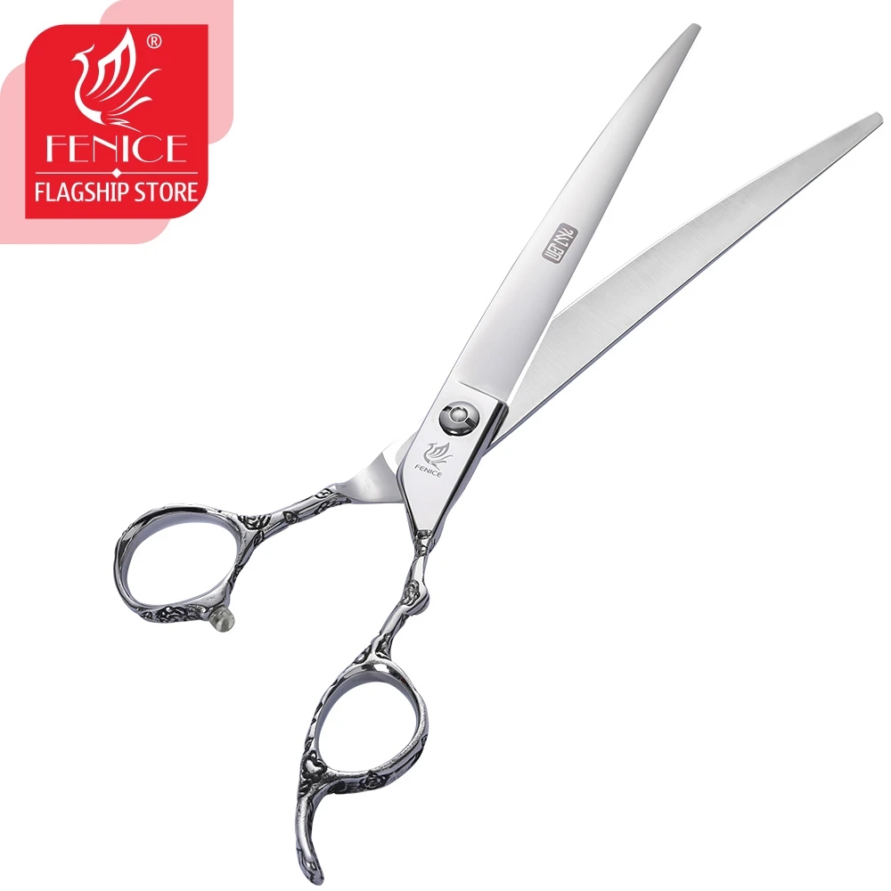 Fenice Rồng Tay Cầm 8 Inch Chu - đánh giá và giá Professional Pet Grooming Scissors Curved