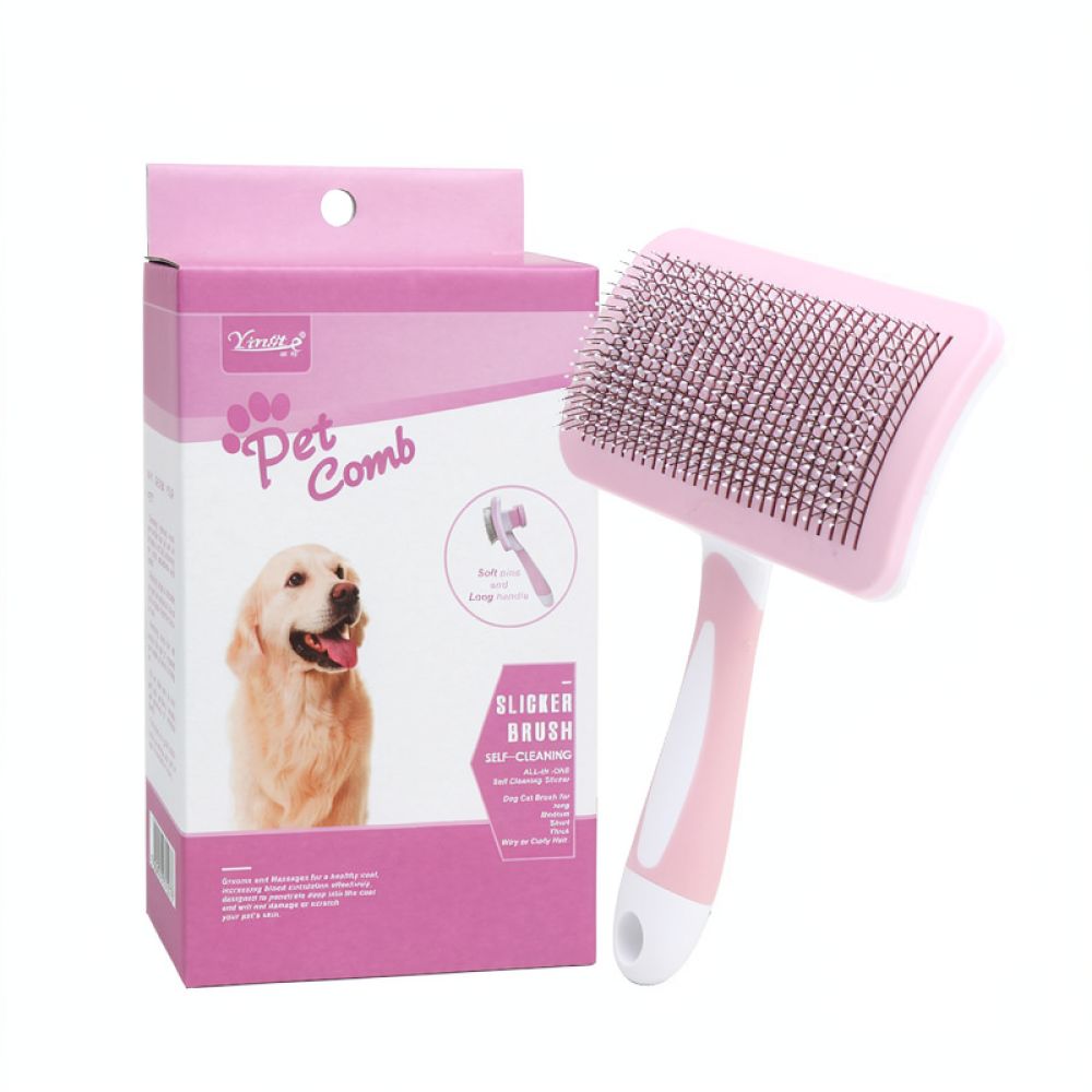 Pet Hair Grooming Tool Self Cl - đánh giá và giá Slicker Brush Self Cleaning Pet Grooming