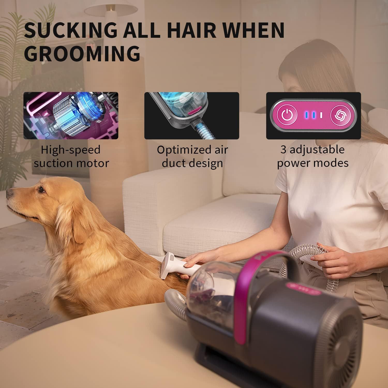 PETKIT Airclipper 5-in-1 Pet G - đánh giá và giá Pet Grooming Vacuum Suction Kit 5 In 1