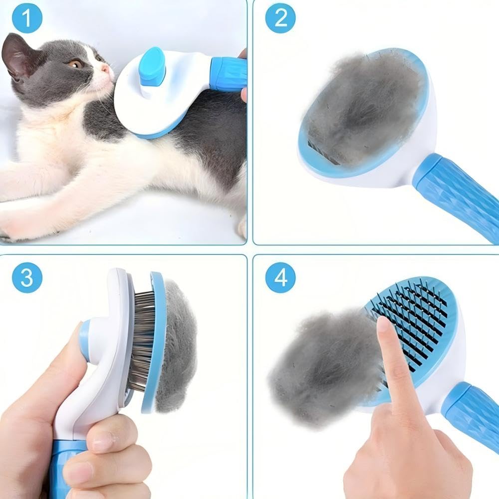 Self-Cleaning Pet Slicker Brus - đánh giá và giá Slicker Brush Self Cleaning Pet Grooming
