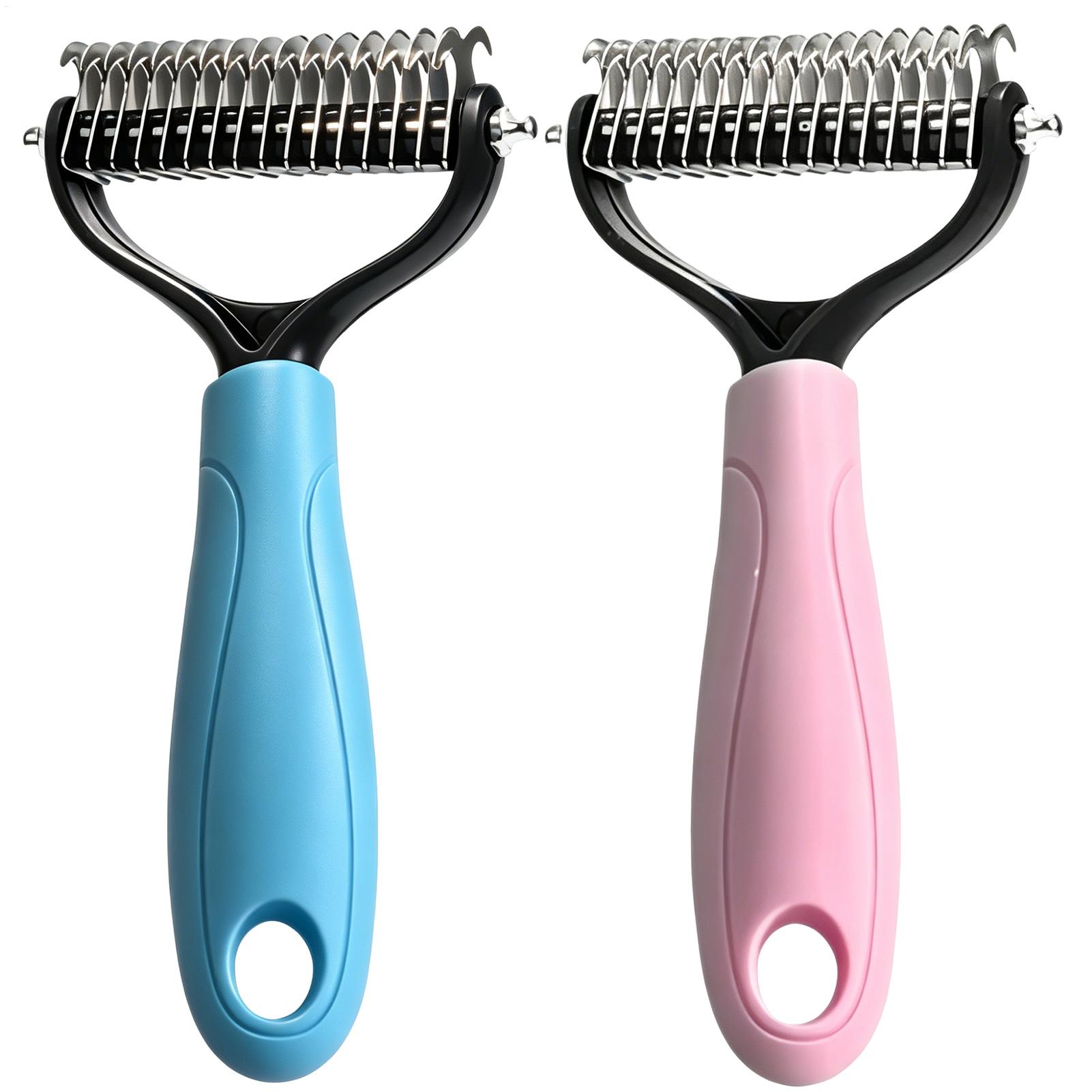Double Sided Pet Deshedding Br - đánh giá và giá Undercoat Rake Dematting Tool Dog Shedding
