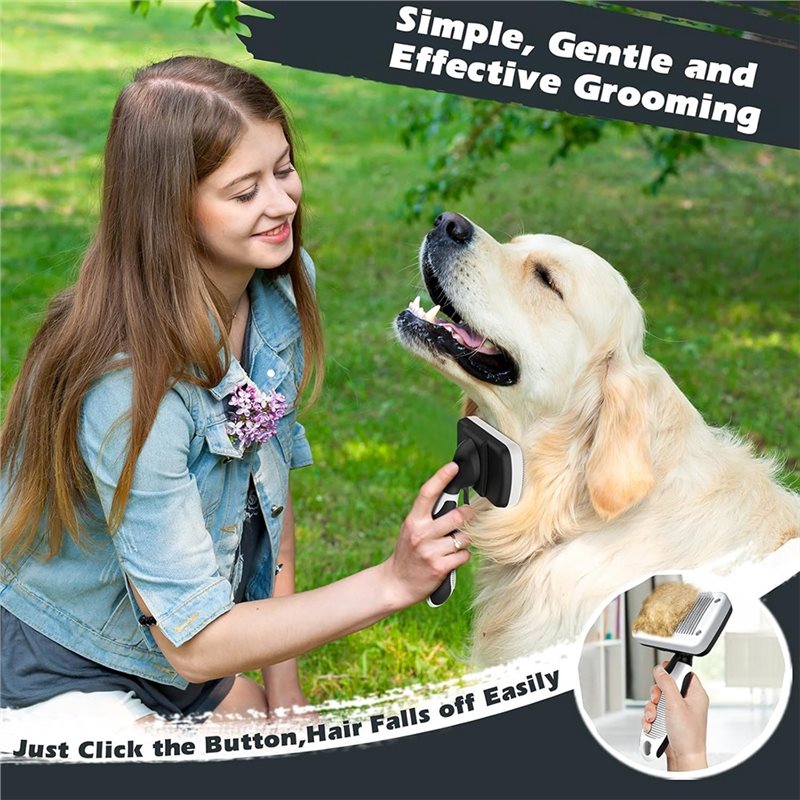 NEW HOT In Stock-Slicker Brush - đánh giá và giá Slicker Brush Self Cleaning Pet Grooming