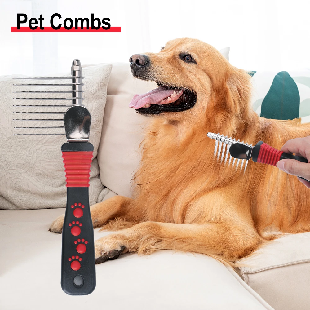 Pet Undercoat Hair Brush Dog G - đánh giá và giá Undercoat Rake Dematting Tool Dog Shedding