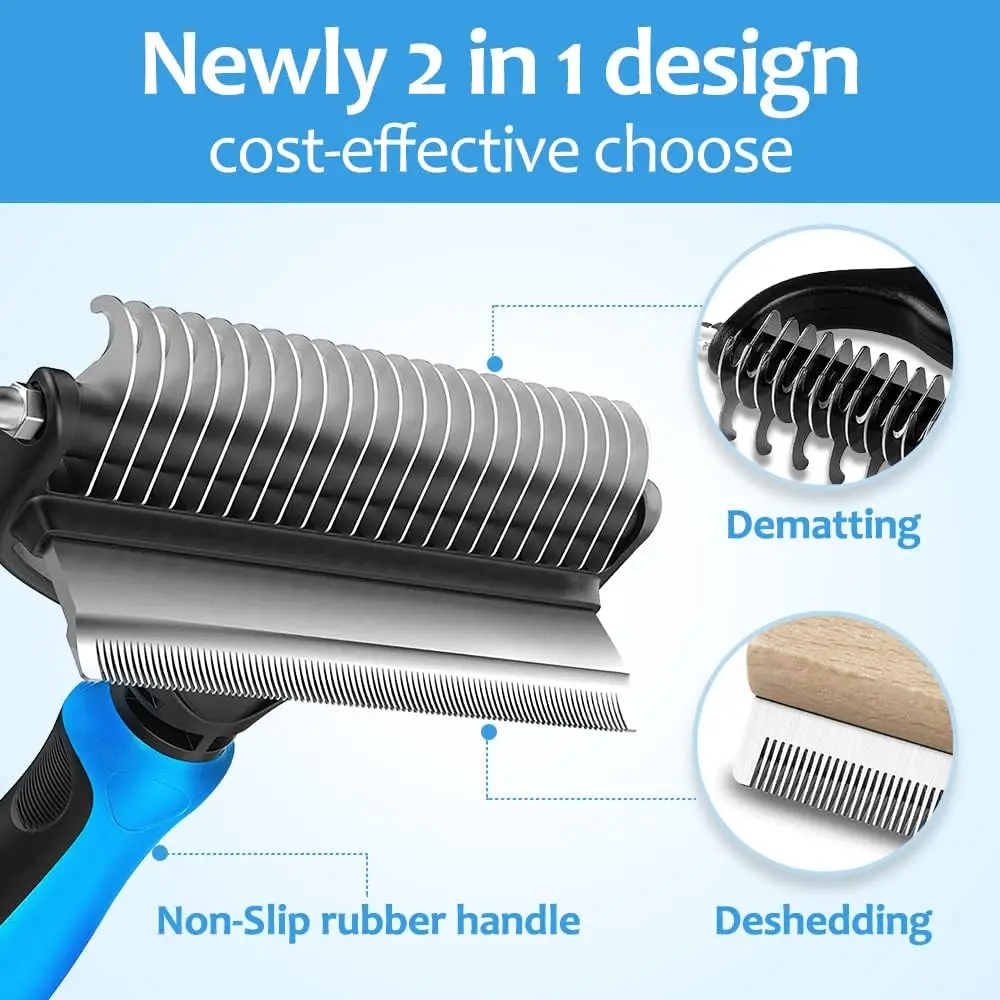 Pet Grooming Brush, Dog Brush  - đánh giá và giá Undercoat Rake Dematting Tool Dog Shedding
