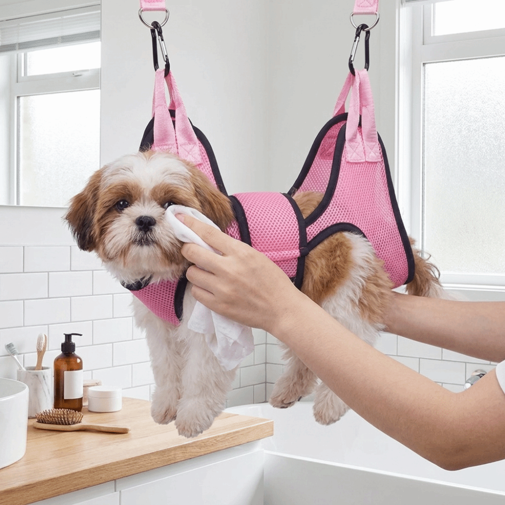 Adjustable Dog Grooming Hammoc - đánh giá và giá Pet Grooming Hammock Sling Restraint