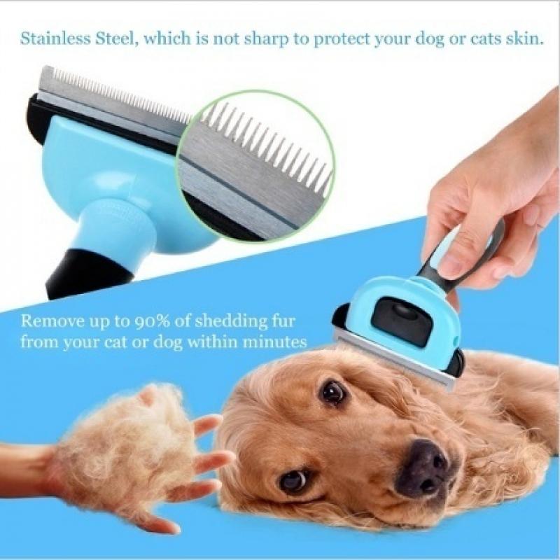Pet Grooming Brush-Double Side - đánh giá và giá Undercoat Rake Dematting Tool Dog Shedding