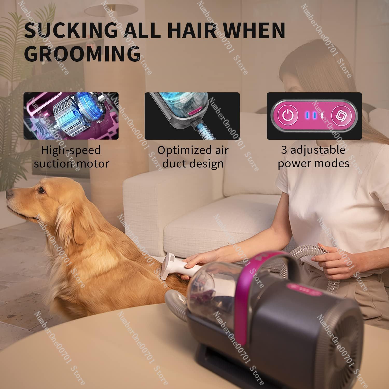 5-in-1 Pet Grooming Vacuum Kit - đánh giá và giá Pet Grooming Vacuum Suction Kit 5 In 1