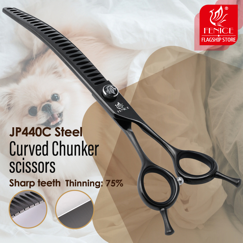 Fenice JP440C Steel Profession - đánh giá và giá Professional Pet Grooming Scissors Curved