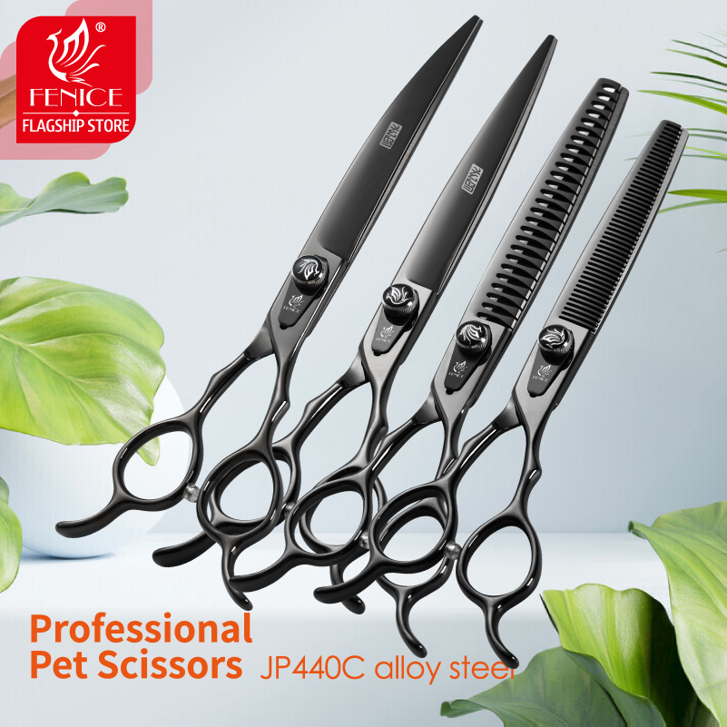 Fenice JP440C Steel Profession - đánh giá và giá Professional Pet Grooming Scissors Curved