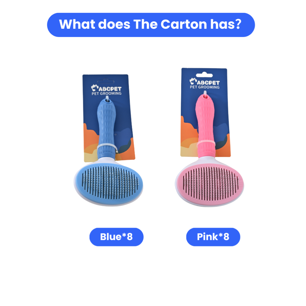 16PCS/Carton 2 Colors Mixed Se - đánh giá và giá Slicker Brush Self Cleaning Pet Grooming