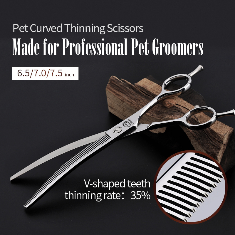 FIRELION 6.5/7.0/7.5 Inch Chuy - đánh giá và giá Professional Pet Grooming Scissors Curved