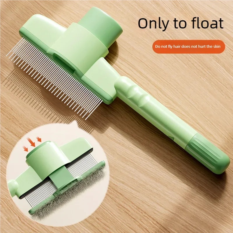 One Button Self Cleaning Slick - đánh giá và giá Slicker Brush Self Cleaning Pet Grooming