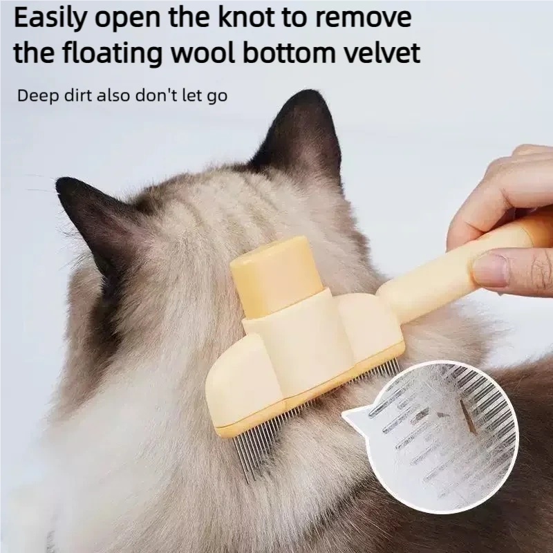 One Button Self Cleaning Slick - đánh giá và giá Slicker Brush Self Cleaning Pet Grooming