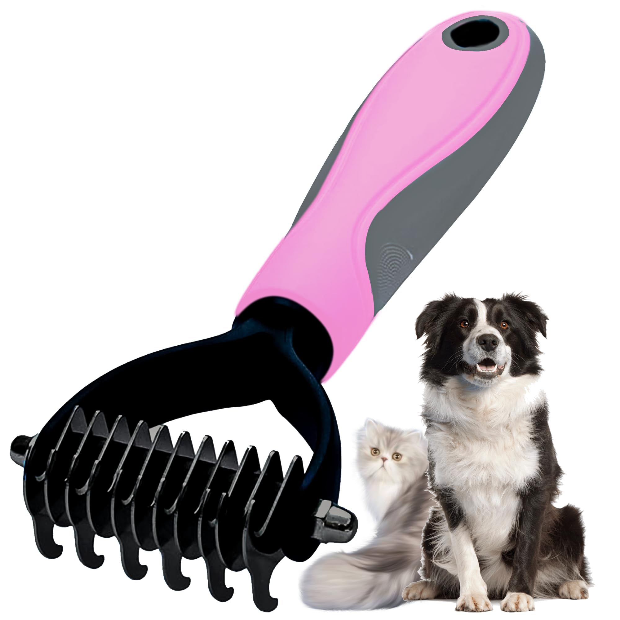 Pet Grooming Brush - Shedding  - đánh giá và giá Undercoat Rake Dematting Tool Dog Shedding