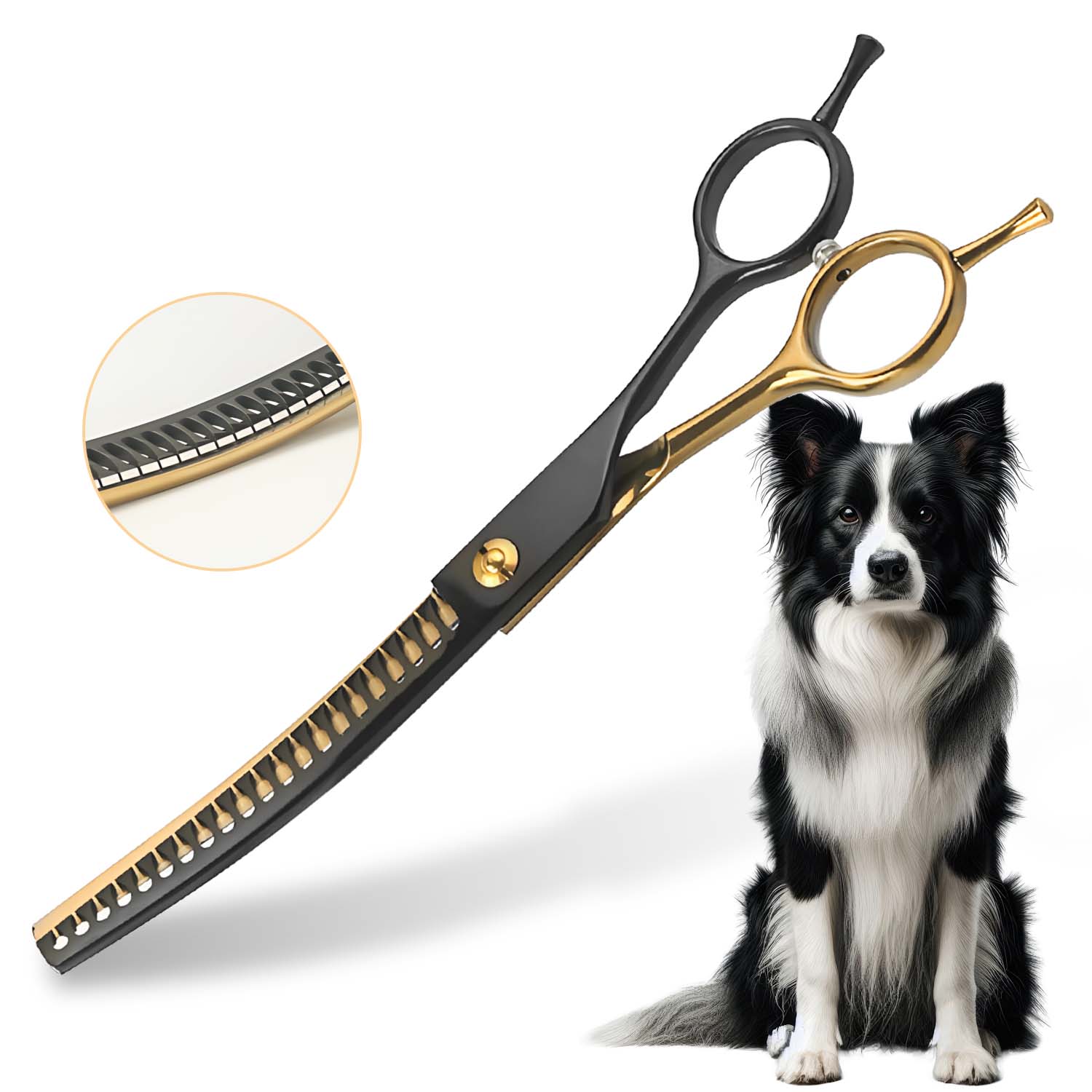 Professional 7-Inch Curved Chu - đánh giá và giá Professional Pet Grooming Scissors Curved