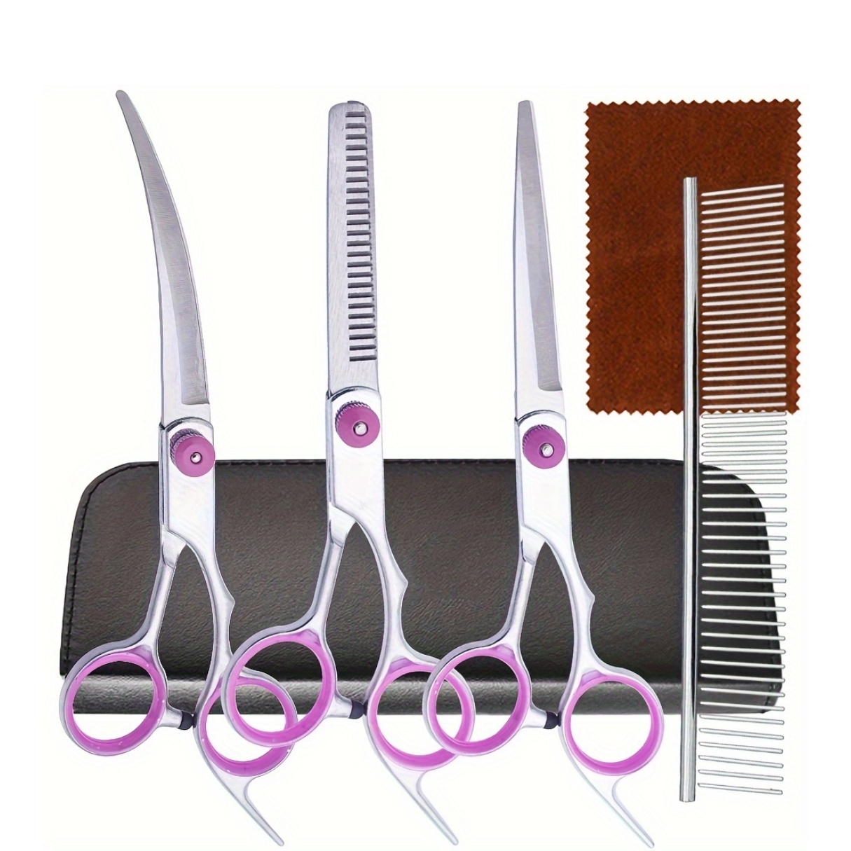 5Pcs Professional Dog Grooming - đánh giá và giá Professional Pet Grooming Scissors Curved