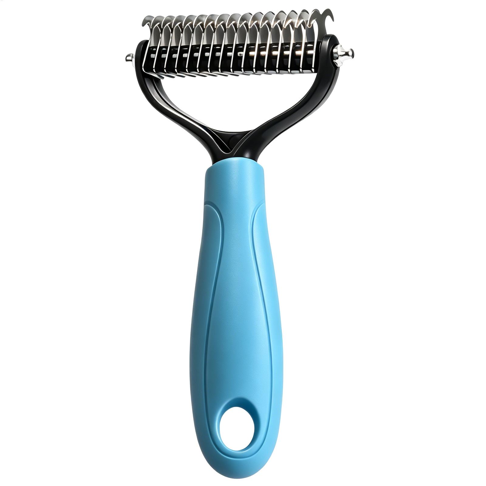 Double Sided Pet Deshedding Br - đánh giá và giá Undercoat Rake Dematting Tool Dog Shedding